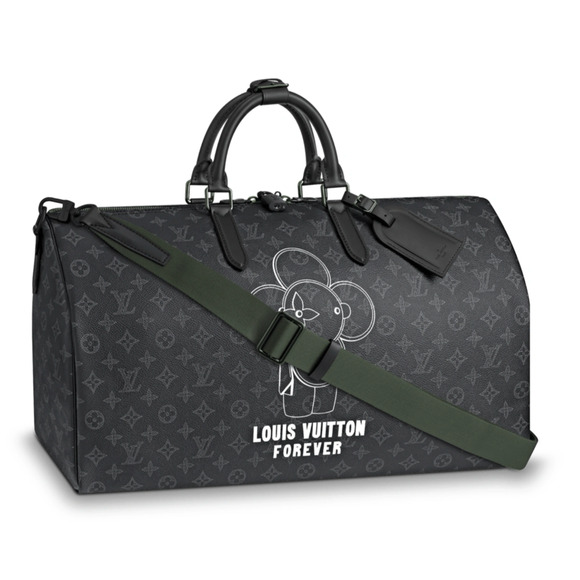Louis Vuitton Keepall Bandouliere 50 Vivienne Eclipse Duffle Weekend Travel Bag - Picture 1 of 10